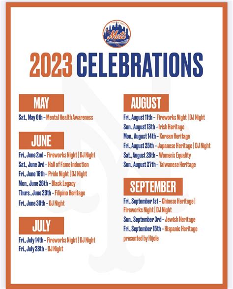 Please find some Yankees schedule notes and highlights below, and a PDF of the Yankees’ <strong>2023</strong> schedule attached. . Ny mets promotions 2023